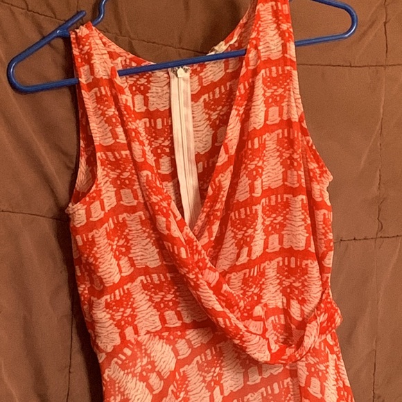 Hem and Thread Rust and White Mini Dress - Picture 2 of 6